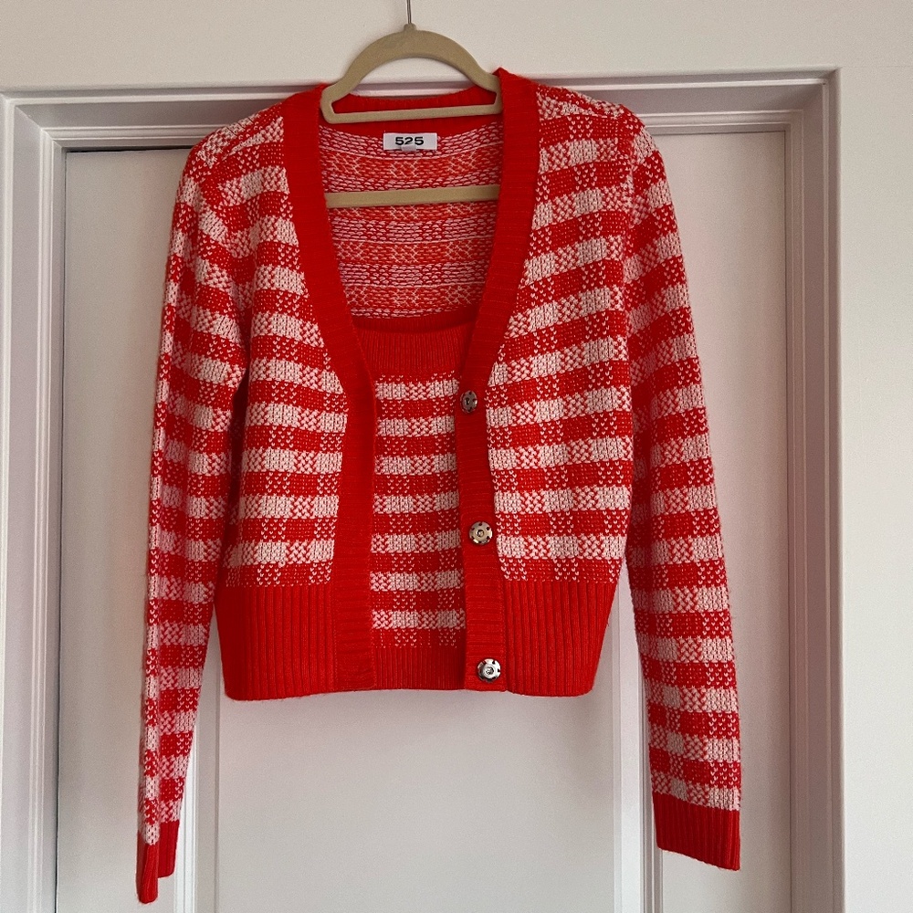 525 America Cardigan Sweater and Camisole Set